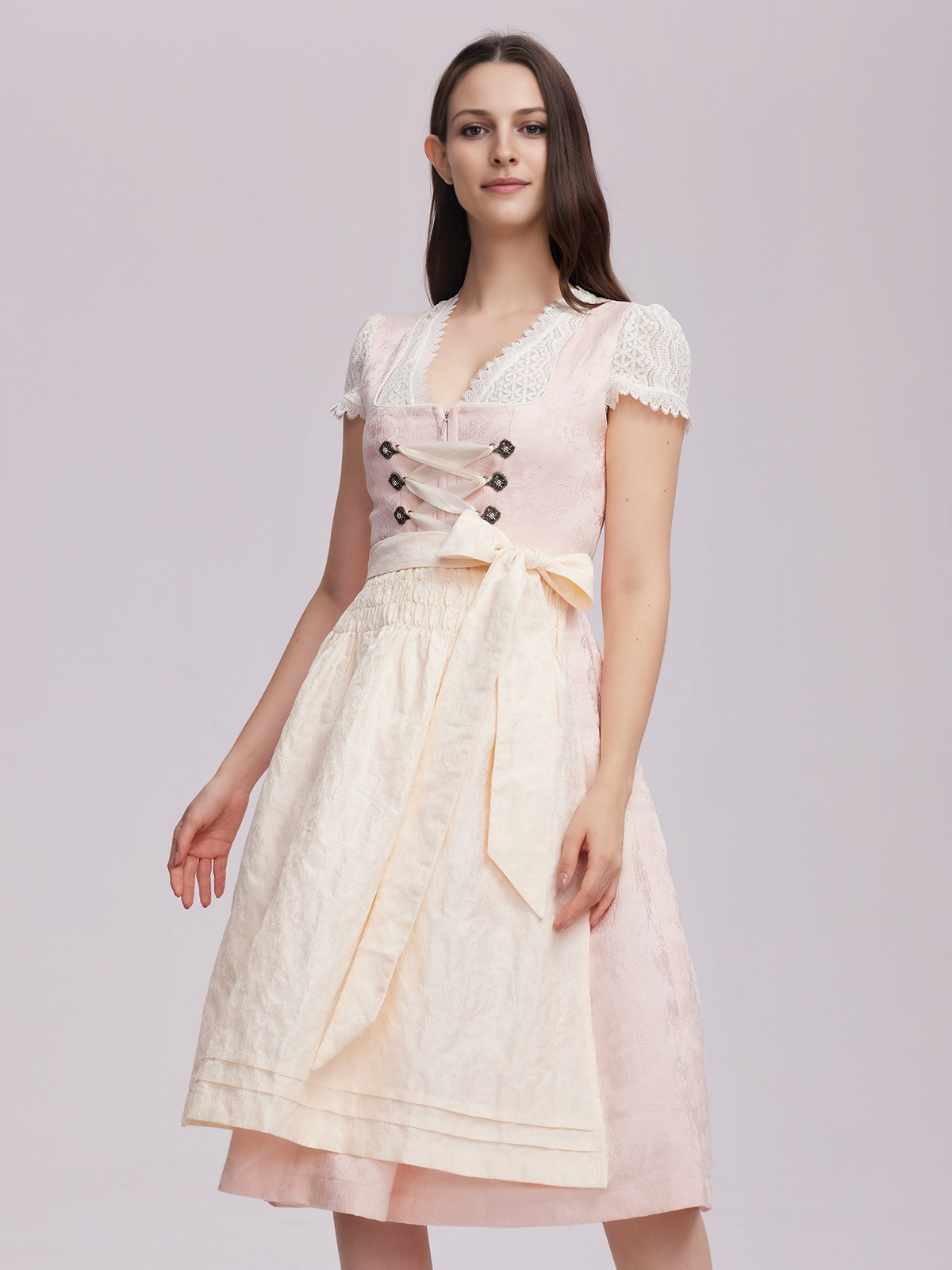 Marjo Samt Dirndl Blau